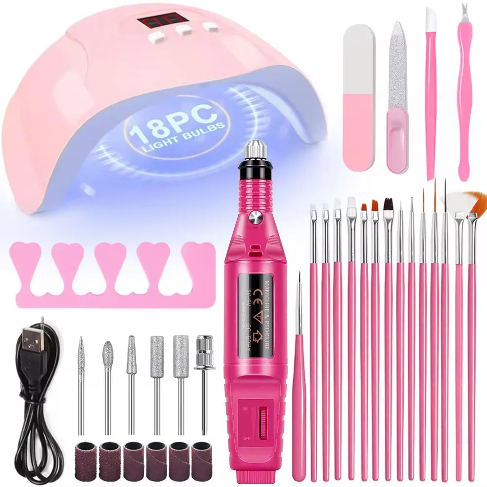Kit de Manicura Profesional LULAA TZ-135: Tus Uñas Perfectas en Minutos y Desde Casa.