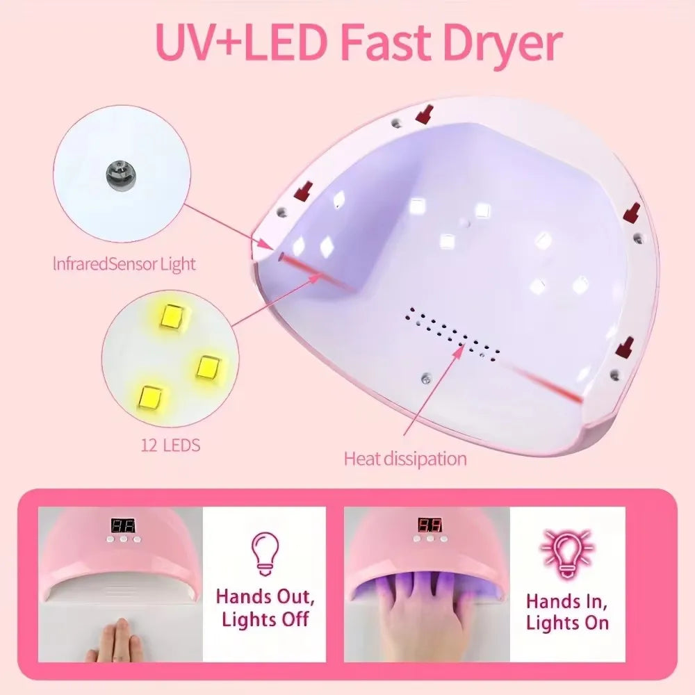 Kit de Manicura Profesional LULAA TZ-135: Tus Uñas Perfectas en Minutos y Desde Casa.