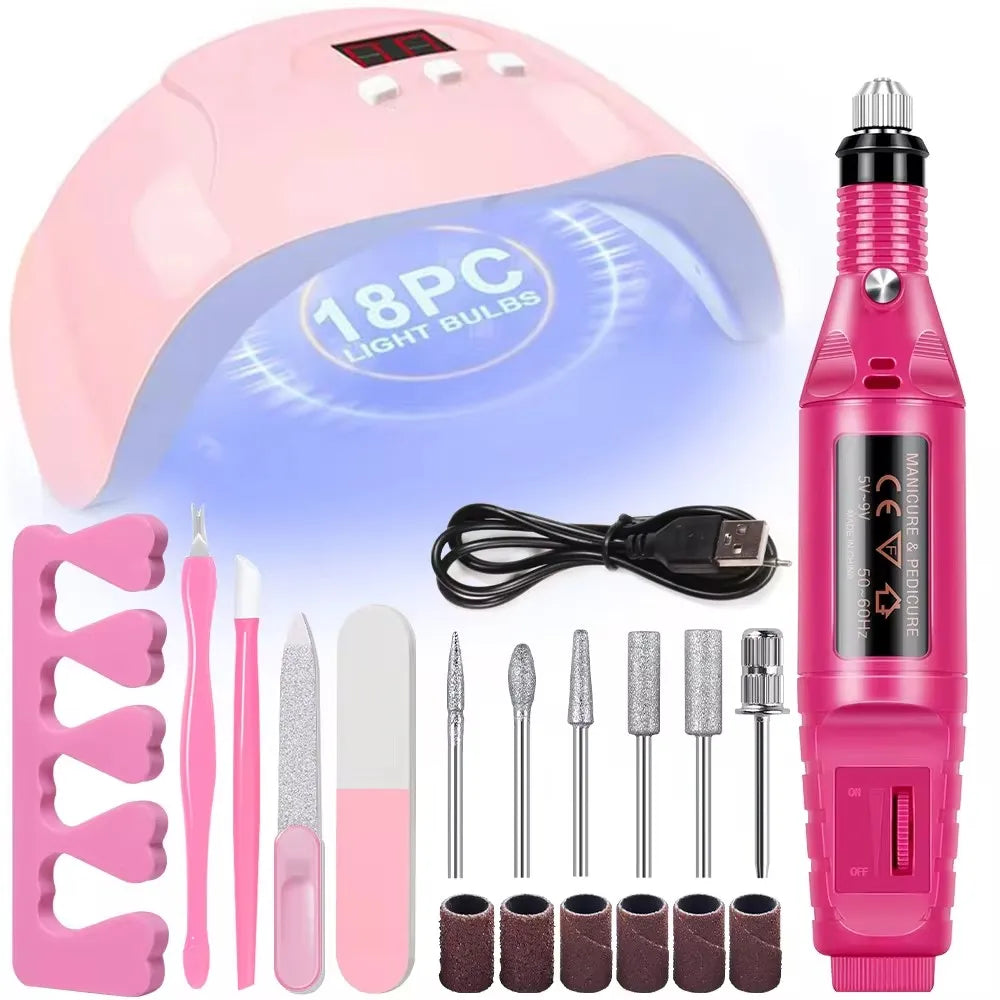 Kit de Manicura Profesional LULAA TZ-135: Tus Uñas Perfectas en Minutos y Desde Casa.
