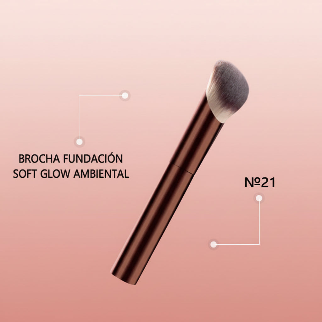 Brocha para Base de Maquillaje Hourglass de Fibra Suave para Acabado Natural